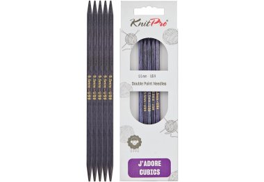 спиці для в'язання 19026 Спиці шкарпеткові 5,50 мм J'adore Cubics KnitPro 20 см