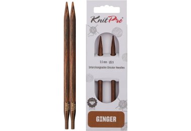 спиці для в'язання 31228 Спиці з`ємні короткі Ginger KnitPro, 5.50 мм