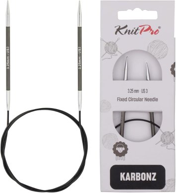 41145 Спицы круговые Karbonz KnitPro 40 см 3.25 мм - 1