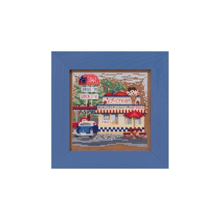 MH141911 Придорожнє кафе. Набір для вишивки в змішаній техніці Mill Hill - 1