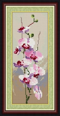 30038 Орхидея(панель). Набор для рисования камнями - 1