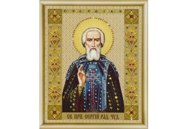  КС-074 Икона святого преподобного Сергия Радонежского Набор картина стразами