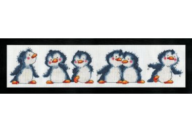  Пінгвіни в ряд. Набір для вишивки хрестиком Design Works арт. dw3253