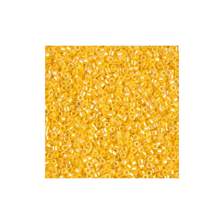DB-1562 Бісер Miyuki Delica Beads 11/0 (перлиновий жовтий насичений іскристий) - 1