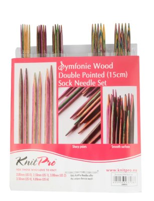 20651 Набір дерев`яних шкарпеткових спиць 15 см Symfonie Wood KnitPro - 2