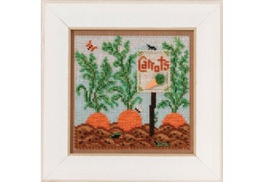 вишивка гладдю MH141711 Морквяний сад. Набір для вишивки в змішаній техніці Mill Hill