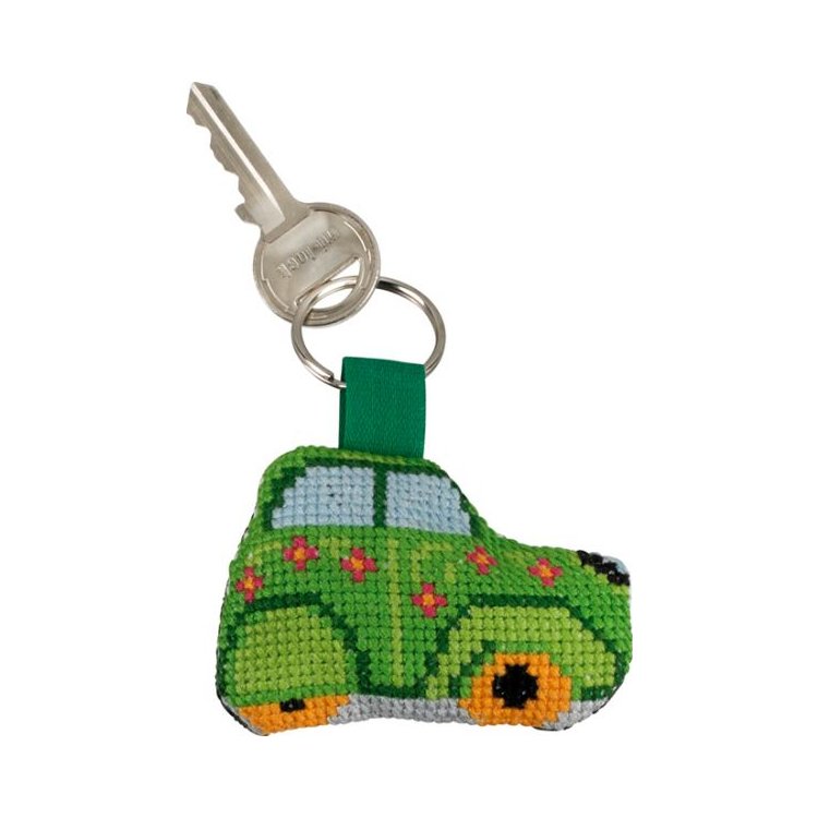 11-6115 Брелок Зелений Сітроен. Набір для вишивання хрестом PERMIN - 1