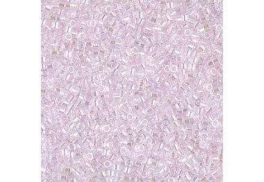  DB-71 Бісер Miyuki Delica Beads 11/0 (прозорий райдужний, рожевий)
