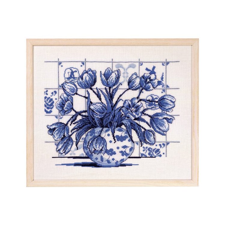 70-6311 Тюльпани індіго (Indigo tulips. Набір для вишивання хрестом PERMIN - 1