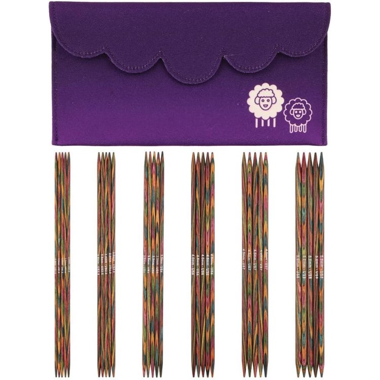20665 Набір дерев`яних шкарпеткових спиць 20 см Symfonie Wood KnitPro - 1