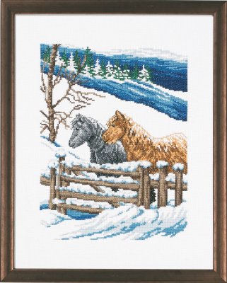 92-5410 Зима (Winter. Набір для вишивання хрестом PERMIN - 1