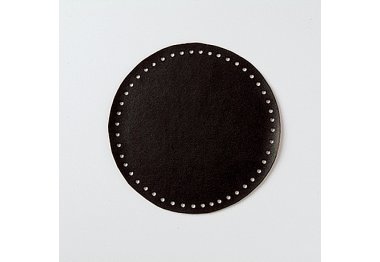  Шкіряне дно для сумок Hamanaka (кругле/маленьке/чорне) арт. H204-596-2