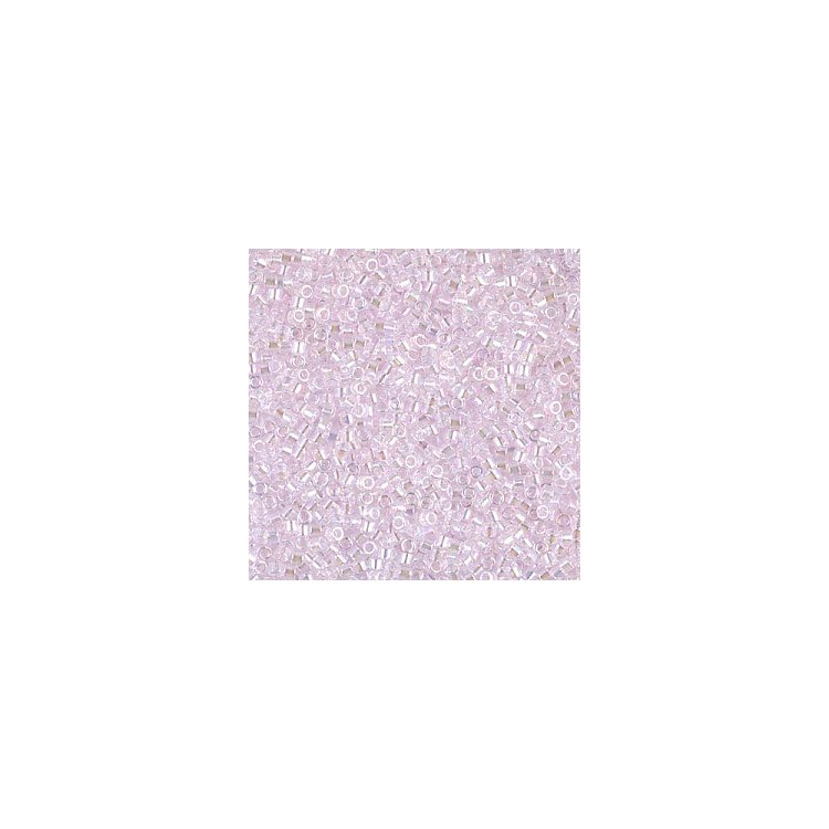 DB-71 Бісер Miyuki Delica Beads 11/0 (прозорий райдужний, рожевий) - 1