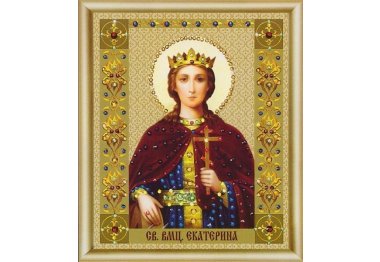 алмазная вышивка КС-127 Икона святой великомученицы Екатерины Набор картина стразами