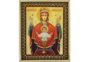алмазна вишивка КС-149 Ікона Божої Матері Невипивана чаша Набір картина стразами