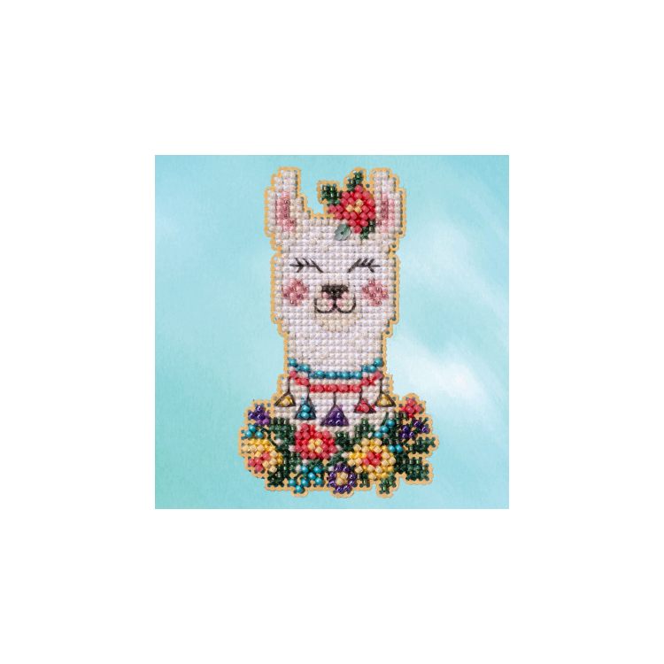 MH182316 Маленька Лама. Набір для вишивки в змішаній техниці Mill Hill - 1