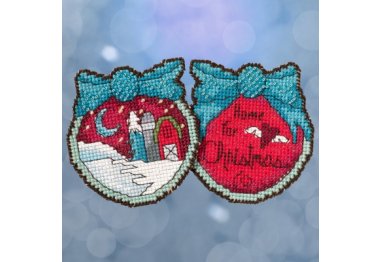 вышивка гладью ST181712 Дом для Рождества. Набор для вышивки в смешанной технике Mill Hill