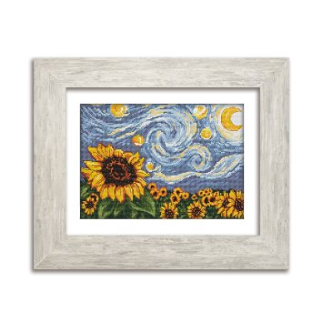 N019 Українська ніч. Набір для вишивки хрестом Кольорова - 1 N019 Українська ніч. Набір для вишивки хрестом Кольорова - 1