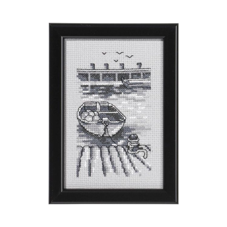 13-8377 Човен (Boat. Набір для вишивання хрестом PERMIN - 1 13-8377 Човен (Boat. Набір для вишивання хрестом PERMIN - 1