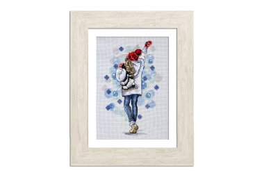  N094 Закохана в зиму. Набір для вишивки хрестом Кольорова