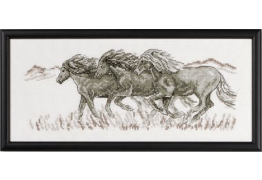 12-8323 Лошади (Horses. Набор для вышивания крестом PERMIN 12-8323 Лошади (Horses. Набор для вышивания крестом PERMIN