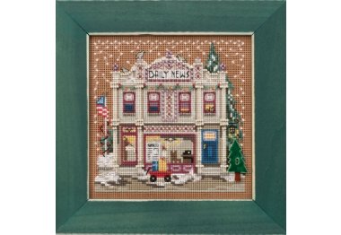 вишивка гладдю MH141934 Редакція газети. Набір для вишивки в змішаній техніці Mill Hill