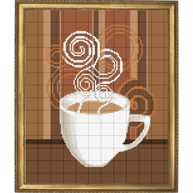 НВ-177/3 Чашка кави. Схема для вишивки бісером - 1