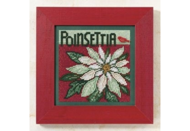 вышивка гладью MH149301 Пуансетия. Набор для вышивки в смешанной технике Mill Hill