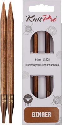 31230 Спиці з`ємні короткі Ginger KnitPro, 6.50 мм - 1 31230 Спиці з`ємні короткі Ginger KnitPro, 6.50 мм - 1