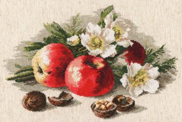 8377 Яблука та горіхи. Набір для вишивки хрестиком Classic Design - 1