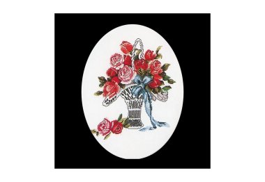  926A Poetry Rose Basket Aida. Набор для вышивки крестом Thea Gouverneur