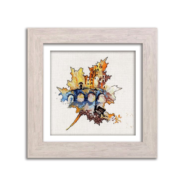 N025 Осенний лист. Набор для вышивки крестом Кольорова - 1 N025 Осенний лист. Набор для вышивки крестом Кольорова - 1