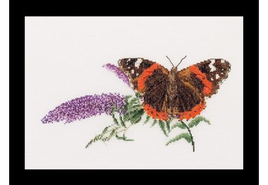  436 Butterfly-Budlea Linen. Набор для вышивки крестом Thea Gouverneur