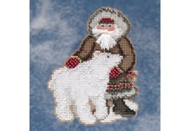 вишивка гладдю MH209303 Нунавутскій Санта. Набір для вишивки в змішаній техніці Mill Hill вишивка гладдю MH209303 Нунавутскій Санта. Набір для вишивки в змішаній техніці Mill Hill