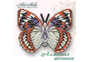 алмазна вишивка BAT23 Метелик-магніт Переливниця Шренка. Набір алмазної техніки