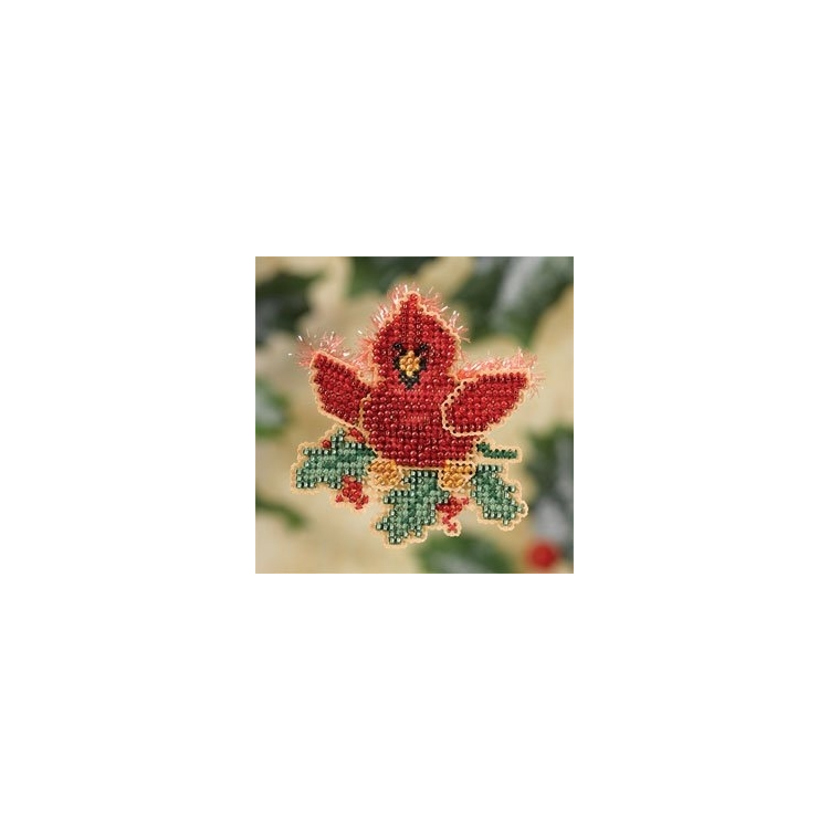 MH187303 Рождественский кардинал. Набор для вышивки в смешанной технике Mill Hill - 1