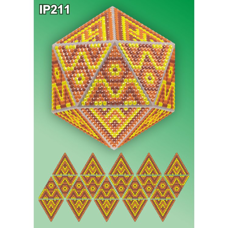 IP211 Новогодний шар. Набор алмазной вышивки ТМ Вдохновение - 1