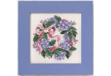 вишивка гладдю MH140104 Вінок гортензії. Набір для вишивки в змішаній техніці Mill Hill