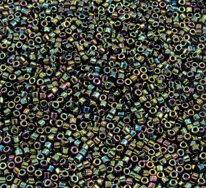 DB-3 Бісер Miyuki Delica Beads 11/0 (металік ірис темно-зелений) - 1