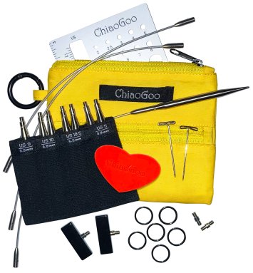 Набор съемных спиц ChiaoGoo Twist Yelow Shorties LARGE 8cm арт. 7230-L ChiaoGoo - 1 Набор съемных спиц ChiaoGoo Twist Yelow Shorties LARGE 8cm арт. 7230-L ChiaoGoo - 1