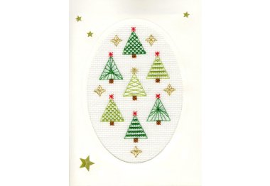  XMAS23 Набор для вышивания крестом (рождественская открытка) Christmas Forest "Рождественский лес" Bothy Threads