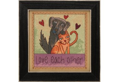вышивка гладью ST151913 Любить друг друга. Набор для вышивки в смешанной технике Mill Hill