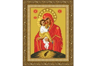  ТО-084 Почаевская Икона Божией Матери. Схема для вышивки бисером (габардин) ТМ Барвиста Вишиванка