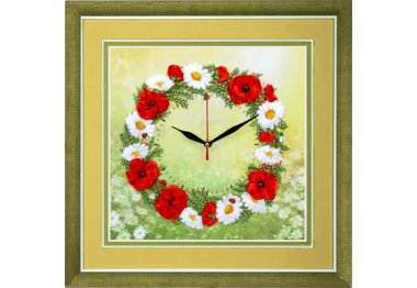  ЧНЛ-2004 Часы Время цветов. Набор для вышивки лентами Маричка
