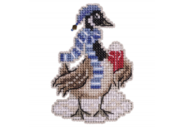 вишивка гладдю MH182334 Канадський гусак. Набір для вишивки в змішаній техниці Mill Hill