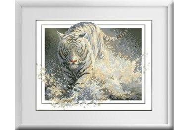  30123 Белая молния(тигр). Набор для рисования камнями