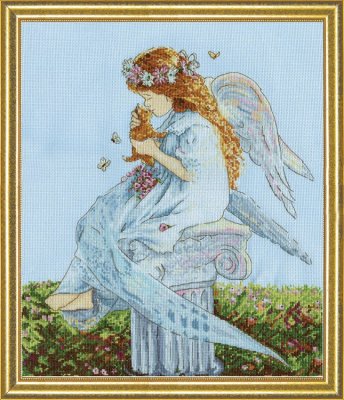 Ангел з кошеням. Набір для вишивки хрестиком Design Works арт. dw2869 - 1