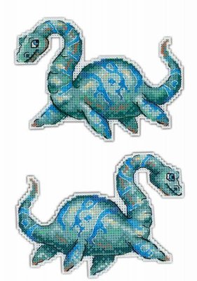 Р-301 Динозавры Плезиозавр. Набор для вышивки крестом М.П.Студия - 1