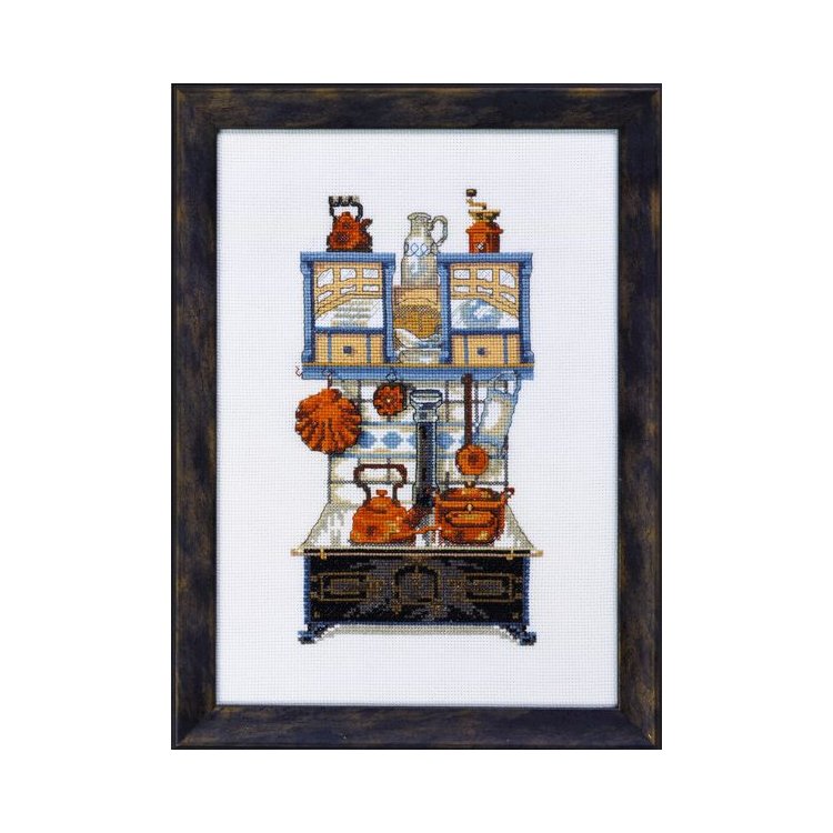 12-2141 Кухонна Шафа Чорна. Набір для вишивання хрестом PERMIN - 1