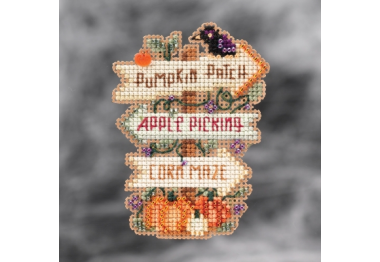 вышивка гладью MH182125 Осеннее веселье. Набор для вышивки в смешанной технике Mill Hill